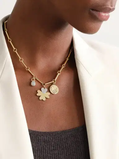 Foundrae True Love & Balance 18-karat Gold Diamond Necklace | Thumbnail 2 Foundrae True Love & Balance 18-karat Gold Diamond Necklace | Thumbnail 2