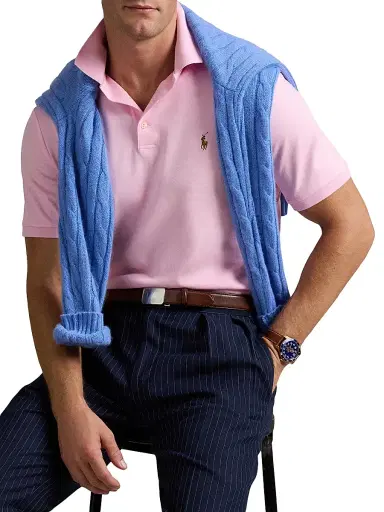 Polo Ralph Lauren Men's Classic-Fit Soft Cotton Polo Shirt - Carmel Pink | Thumbnail 5