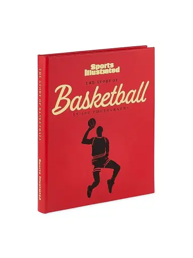 Graphic Image The Story Of Basketball Leather-Bound Book - Red | Thumbnail 2