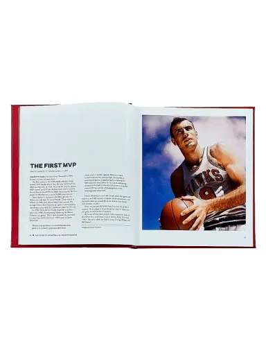 Graphic Image The Story Of Basketball Leather-Bound Book - Red | Thumbnail 4