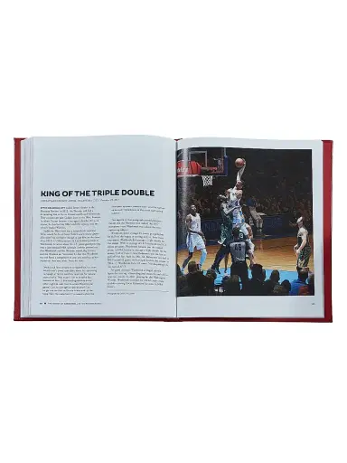Graphic Image The Story Of Basketball Leather-Bound Book - Red | Thumbnail 6