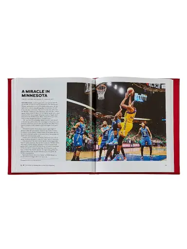 Graphic Image The Story Of Basketball Leather-Bound Book - Red | Thumbnail 9