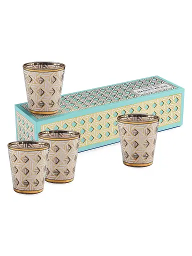 Jonathan Adler Basketweave Glasses 4-Piece Set - Gold | Thumbnail 2 Jonathan Adler Basketweave Glasses 4-Piece Set - Gold | Thumbnail 2