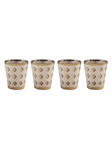 Jonathan Adler Basketweave Glasses 4-Piece Set - Gold | Thumbnail 1 Jonathan Adler Basketweave Glasses 4-Piece Set - Gold | Thumbnail 1