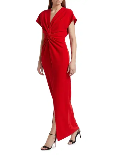 PRABAL GURUNG Women's Jackie Twist-Front Gown - Poppy - Size 4 | Thumbnail 2 PRABAL GURUNG Women's Jackie Twist-Front Gown - Poppy - Size 4 | Thumbnail 2
