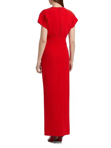 PRABAL GURUNG Women's Jackie Twist-Front Gown - Poppy - Size 4 | Thumbnail 5 PRABAL GURUNG Women's Jackie Twist-Front Gown - Poppy - Size 4 | Thumbnail 5