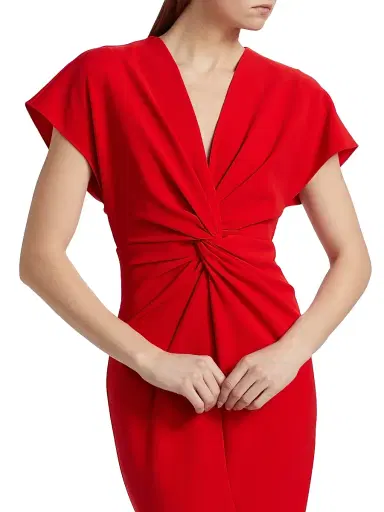 PRABAL GURUNG Women's Jackie Twist-Front Gown - Poppy - Size 4 | Thumbnail 6 PRABAL GURUNG Women's Jackie Twist-Front Gown - Poppy - Size 4 | Thumbnail 6