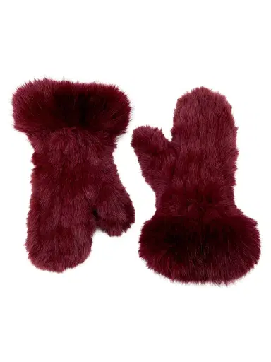 JOCELYN Women's Faux Fur Mittens | Thumbnail 1