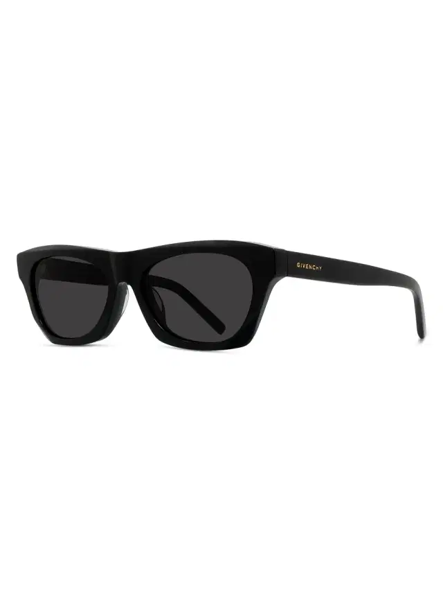 Men's 55MM Angled Square Sunglasses - Black Men's 55MM Angled Square Sunglasses - Black