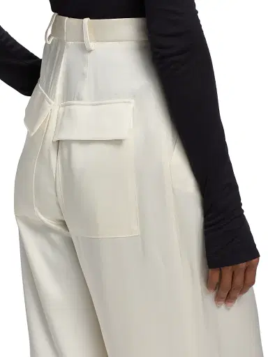 Lapointe Women's Relaxed Pleated Satin Pants | Thumbnail 6 Lapointe Women's Relaxed Pleated Satin Pants | Thumbnail 6