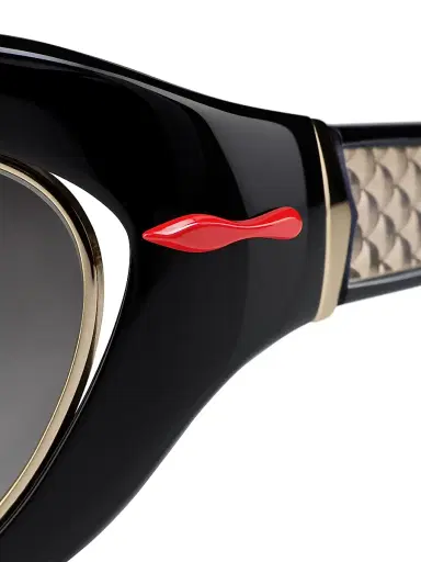 Christian Louboutin Women's So Kate 55MM Geometric Sunglasses - Shiny Black | Thumbnail 6 Christian Louboutin Women's So Kate 55MM Geometric Sunglasses - Shiny Black | Thumbnail 6