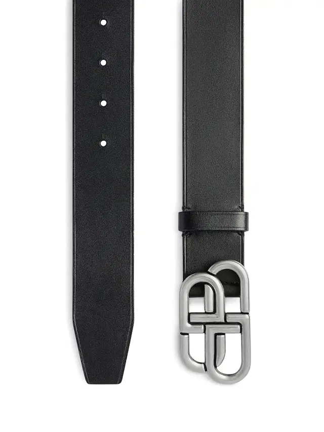 Balenciaga Men's BB Extra Large Belt - Black