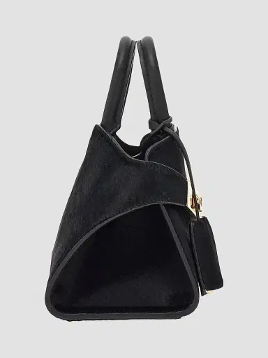 FERRAGAMO Women's Hug Mini Leather Top-Handle Bag - Nero | Thumbnail 4
