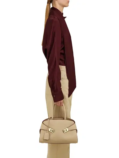 Ferragamo Women's Hug Medium Top Handle Bag | Thumbnail 2 Ferragamo Women's Hug Medium Top Handle Bag | Thumbnail 2