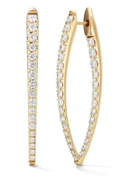 Melissa Kaye Cristina Large Diamond Earrings - Yellow Gold | Thumbnail 1 Melissa Kaye Cristina Large Diamond Earrings - Yellow Gold | Thumbnail 1