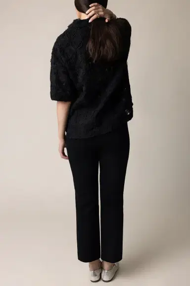 ODEEH Crop Pant - Jet Black | Thumbnail 4