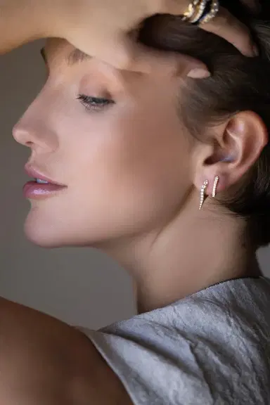 Melissa Kaye Small Cristina Diamond Earrings | Thumbnail 2 Melissa Kaye Small Cristina Diamond Earrings | Thumbnail 2