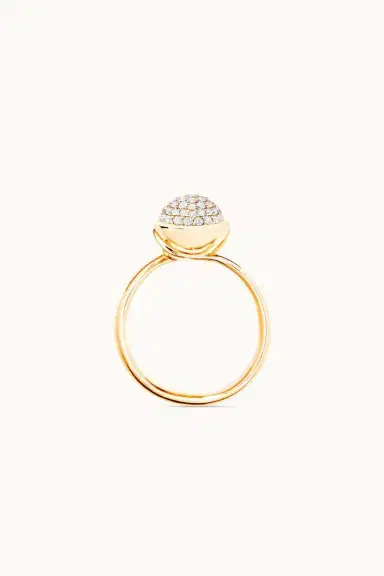 TAMARA COMOLLI Small Diamond Pave Bouton Ring | Thumbnail 3
