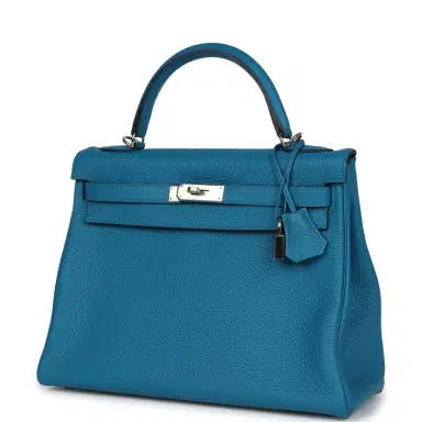 HERMÈS Hermes Kelly Retourne 32 Cobalt Clemence Palladium Hardware | Thumbnail 3