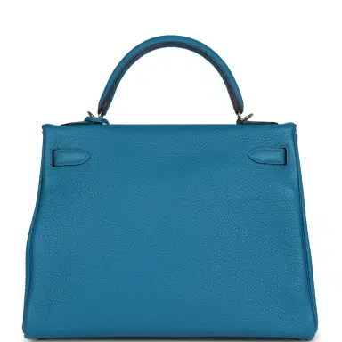 HERMÈS Hermes Kelly Retourne 32 Cobalt Clemence Palladium Hardware | Thumbnail 5