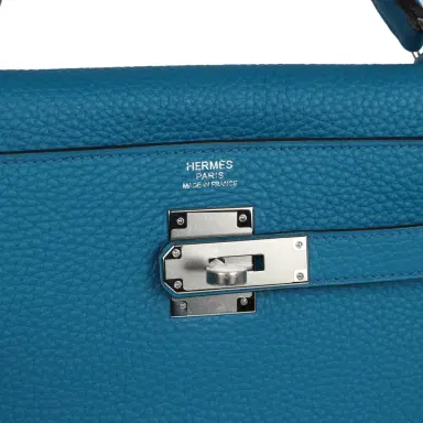 HERMÈS Hermes Kelly Retourne 32 Cobalt Clemence Palladium Hardware | Thumbnail 7