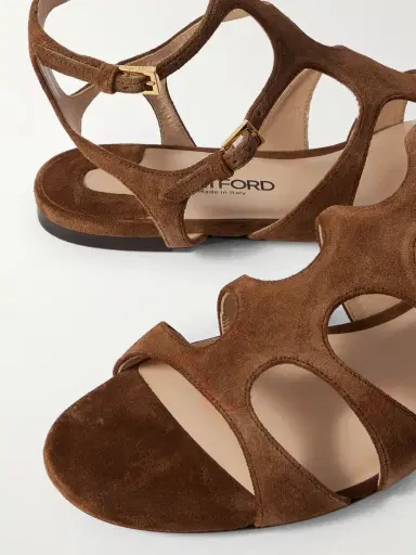 Tom Ford Paradise Cutout Suede Sandals | Thumbnail 4 Tom Ford Paradise Cutout Suede Sandals | Thumbnail 4