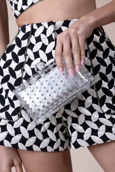 Aquazzura Tequila Clutch - Palladium Transparent | Thumbnail 5