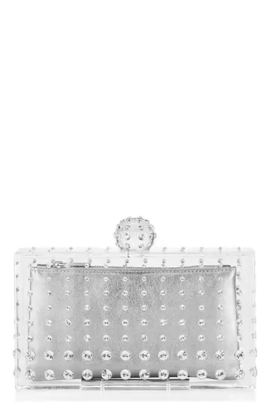Aquazzura Tequila Clutch - Palladium Transparent | Thumbnail 1