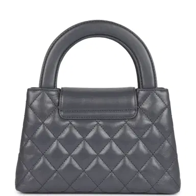 Chanel Chanel Small Kelly Shopper Dark Grey Shiny Aged Calfskin Brushed Gold Hardware | Thumbnail 5