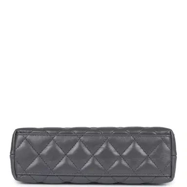 Chanel Chanel Small Kelly Shopper Dark Grey Shiny Aged Calfskin Brushed Gold Hardware | Thumbnail 6