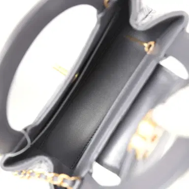 Chanel Chanel Small Kelly Shopper Dark Grey Shiny Aged Calfskin Brushed Gold Hardware | Thumbnail 8