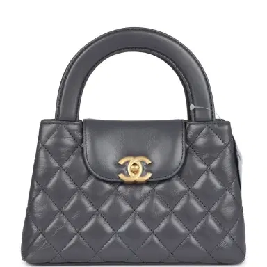 Chanel Chanel Small Kelly Shopper Dark Grey Shiny Aged Calfskin Brushed Gold Hardware | Thumbnail 1
