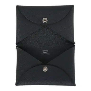 HERMÈS Hermes Calvi Card Holder New Bleu Ocean Evercolor Palladium Hardware | Thumbnail 7 HERMÈS Hermes Calvi Card Holder New Bleu Ocean Evercolor Palladium Hardware | Thumbnail 7