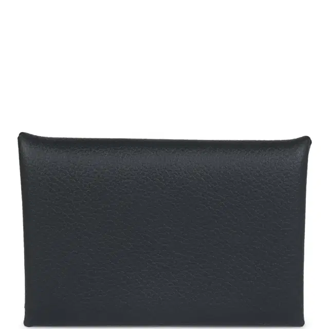 hermes Hermes Calvi Card Holder New Bleu Ocean Evercolor Palladium Hardware