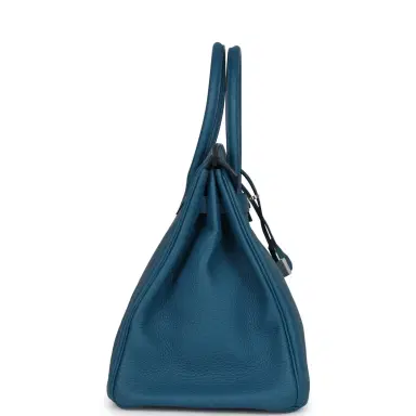 HERMÈS Pre-owned Hermes Birkin 35 Cobalt Togo Palladium Hardware | Thumbnail 3 HERMÈS Pre-owned Hermes Birkin 35 Cobalt Togo Palladium Hardware | Thumbnail 3