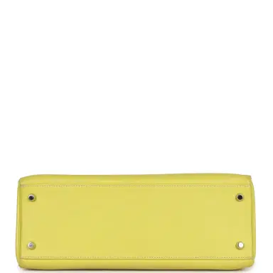 HERMÈS Pre-owned Hermes Kelly Retourne 32 Lime Candy Epsom Palladium Hardware | Thumbnail 6 HERMÈS Pre-owned Hermes Kelly Retourne 32 Lime Candy Epsom Palladium Hardware | Thumbnail 6