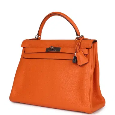 HERMÈS Pre-owned Hermes Kelly Retourne 32 Orange Togo Palladium Hardware | Thumbnail 5 HERMÈS Pre-owned Hermes Kelly Retourne 32 Orange Togo Palladium Hardware | Thumbnail 5