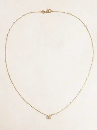 Foundrae Butterfly 18-karat Gold Diamond Necklace | Thumbnail 4 Foundrae Butterfly 18-karat Gold Diamond Necklace | Thumbnail 4