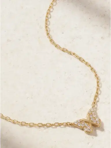 Foundrae Butterfly 18-karat Gold Diamond Necklace | Thumbnail 1 Foundrae Butterfly 18-karat Gold Diamond Necklace | Thumbnail 1