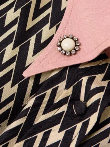 Valentino Garavani Embellished Belted Printed Silk-twill Midi Shirt Dress | Thumbnail 4 Valentino Garavani Embellished Belted Printed Silk-twill Midi Shirt Dress | Thumbnail 4