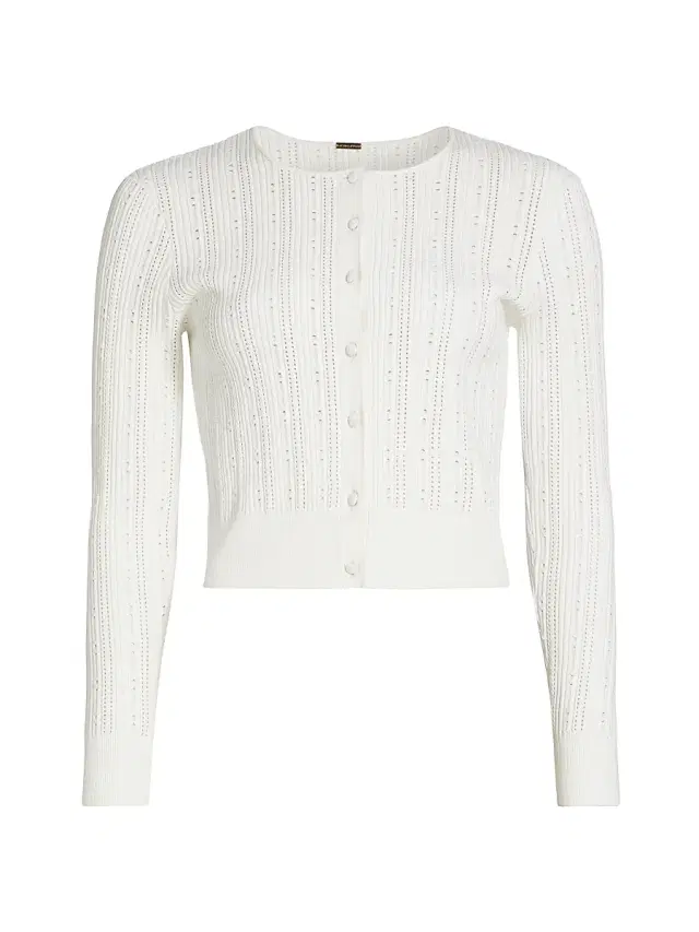Adam Lippes Women's Pointelle Jacquard Cardigan -