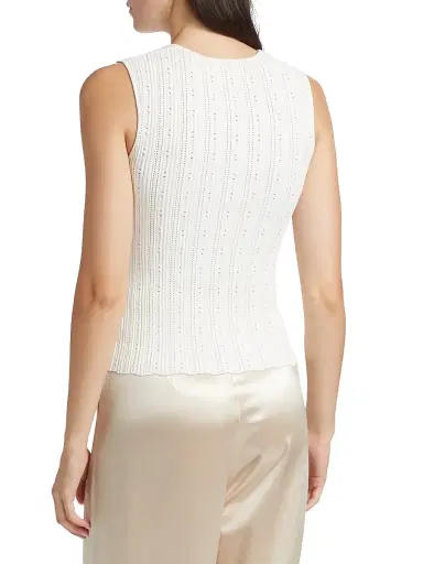 Adam Lippes Women's Pointelle Jacquard Top - Ivory - Size XL | Thumbnail 5 Adam Lippes Women's Pointelle Jacquard Top - Ivory - Size XL | Thumbnail 5