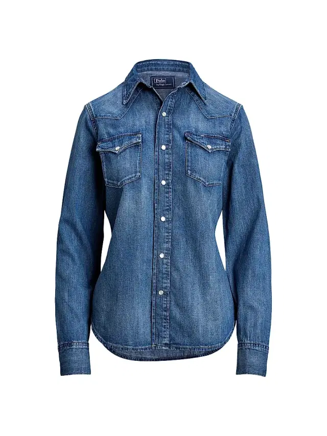 Polo Ralph Lauren Women's Western Denim Shirt - Canaria Wash
