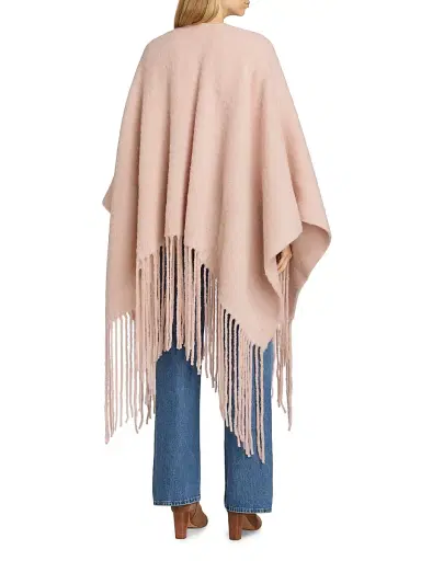 Saks Fifth Avenue Women's Camden Alpaca-Blend Poncho - Pink Mauve | Thumbnail 5 Saks Fifth Avenue Women's Camden Alpaca-Blend Poncho - Pink Mauve | Thumbnail 5