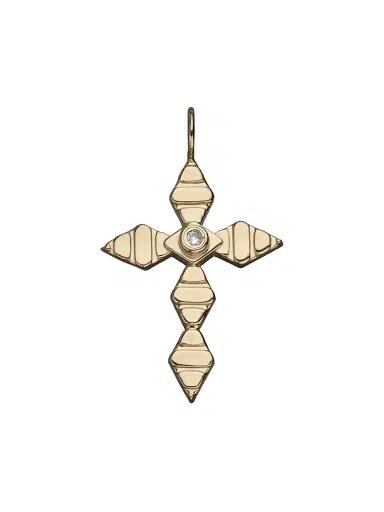 Jennifer Zeuner Jewelry Women's Vince 18K-Gold-Plated & 0.015 TCW Diamond Charm - Gold Vermeil | Thumbnail 1