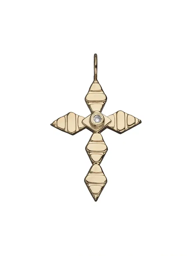 Women's Vince 18K-Gold-Plated & 0.015 TCW Diamond Charm - Gold Vermeil Women's Vince 18K-Gold-Plated & 0.015 TCW Diamond Charm - Gold Vermeil