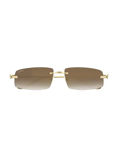 Cartier Women's Panthère Classic 58MM Rectangular Sunglasses - Brown Gold | Thumbnail 2 Cartier Women's Panthère Classic 58MM Rectangular Sunglasses - Brown Gold | Thumbnail 2