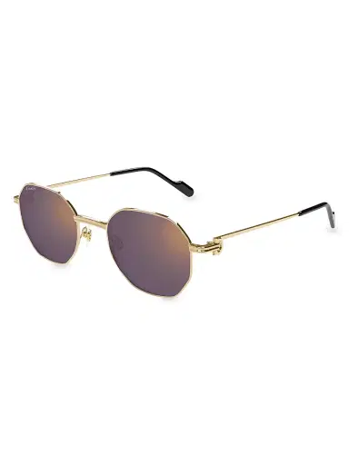 Cartier Women's Première De 50MM Round Sunglasses - Purple Amber Gold | Thumbnail 1 Cartier Women's Première De 50MM Round Sunglasses - Purple Amber Gold | Thumbnail 1