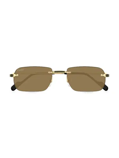 Cartier Women's Santos Classic Première de 59MM Oval Sunglasses | Thumbnail 2