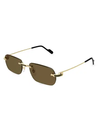 Cartier Women's Santos Classic Première de 59MM Oval Sunglasses | Thumbnail 1